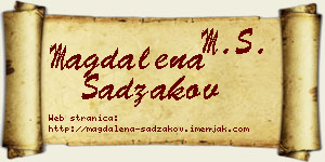 Magdalena Sadžakov vizit kartica